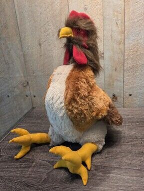 Tiger Tale Toys Plush Rooster Chicken Toy with Yellow Feet Farm Barnyard 19"